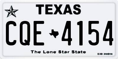 TX license plate CQE4154
