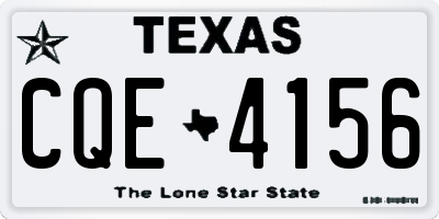 TX license plate CQE4156