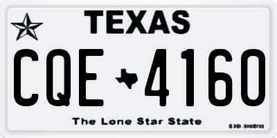 TX license plate CQE4160