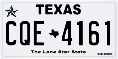 TX license plate CQE4161