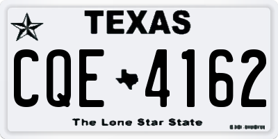 TX license plate CQE4162