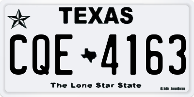 TX license plate CQE4163