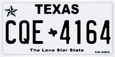 TX license plate CQE4164