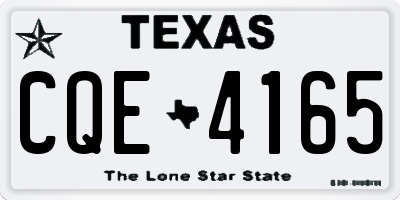 TX license plate CQE4165