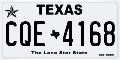 TX license plate CQE4168