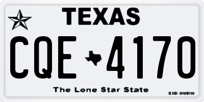 TX license plate CQE4170