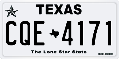 TX license plate CQE4171