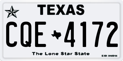 TX license plate CQE4172