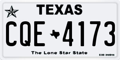 TX license plate CQE4173