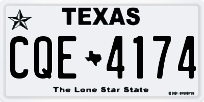 TX license plate CQE4174
