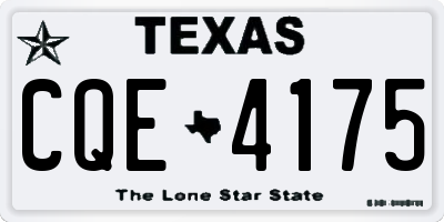 TX license plate CQE4175