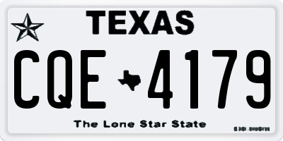 TX license plate CQE4179
