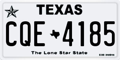TX license plate CQE4185