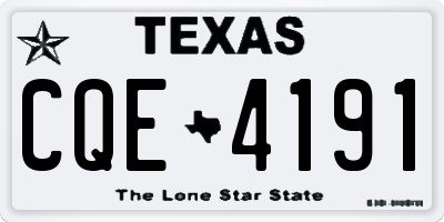 TX license plate CQE4191