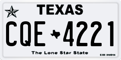 TX license plate CQE4221