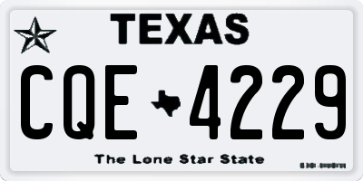 TX license plate CQE4229