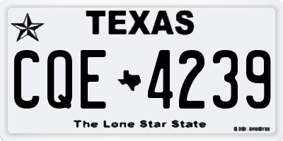 TX license plate CQE4239
