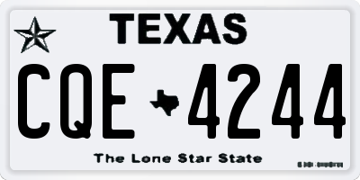 TX license plate CQE4244