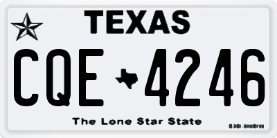 TX license plate CQE4246