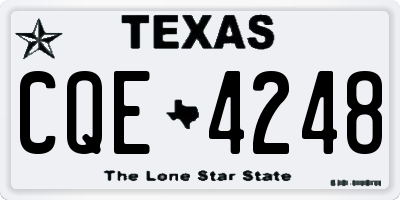 TX license plate CQE4248