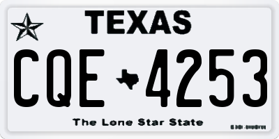 TX license plate CQE4253