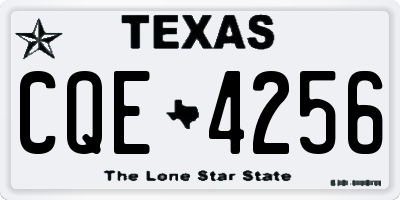 TX license plate CQE4256