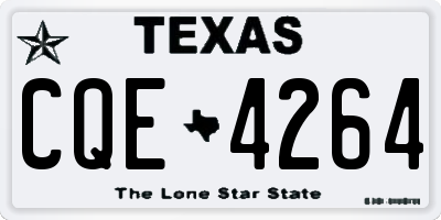 TX license plate CQE4264