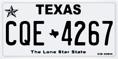 TX license plate CQE4267