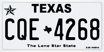 TX license plate CQE4268