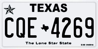 TX license plate CQE4269