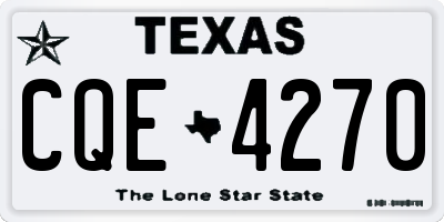 TX license plate CQE4270