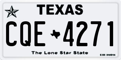 TX license plate CQE4271