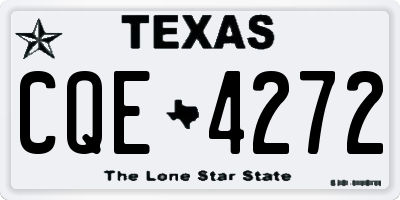 TX license plate CQE4272
