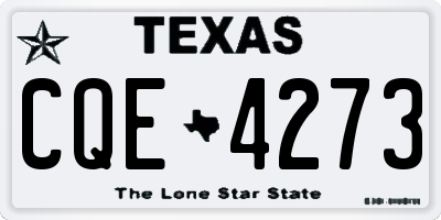 TX license plate CQE4273