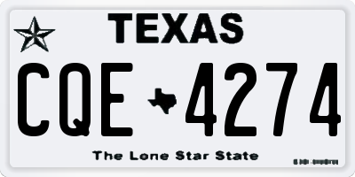 TX license plate CQE4274