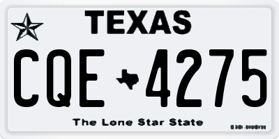 TX license plate CQE4275