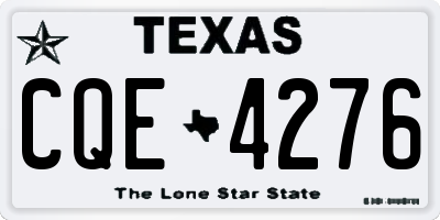 TX license plate CQE4276