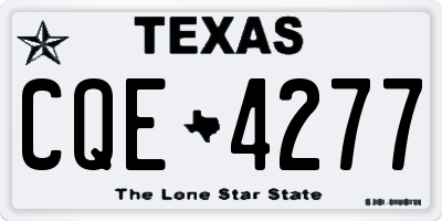TX license plate CQE4277