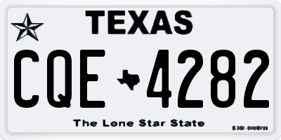 TX license plate CQE4282
