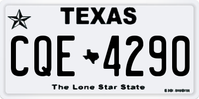 TX license plate CQE4290