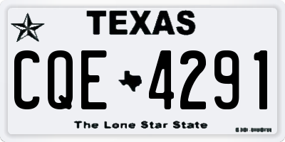 TX license plate CQE4291