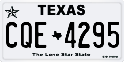TX license plate CQE4295