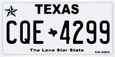 TX license plate CQE4299