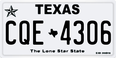 TX license plate CQE4306