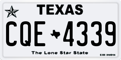 TX license plate CQE4339