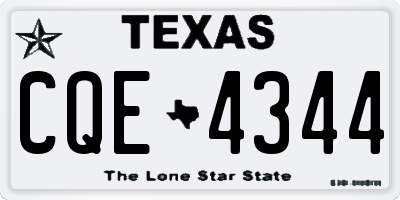 TX license plate CQE4344