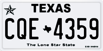 TX license plate CQE4359