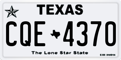 TX license plate CQE4370