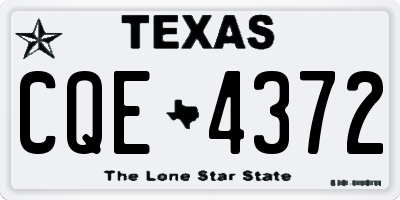 TX license plate CQE4372