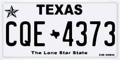 TX license plate CQE4373